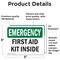 Signmission First Aid Kit Inside, 5 in W x Rectangle, Vinyl Decal OS-2PACK-EM-D-35-L-10371 - alternate 6
